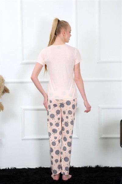Moda Çizgi Kadın Kısa Kol Pijama Takım 20410 - Thumbnail