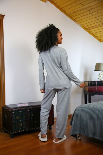 Moda Çizgi Kadın Kışlık Pijama 20267G - Thumbnail