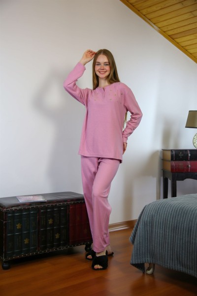 Moda Çizgi Kadın Kışlık Pijama 20267P - Thumbnail