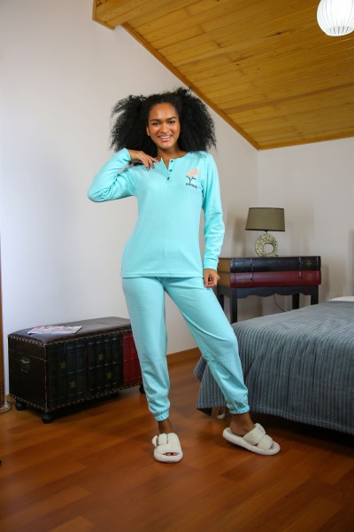 Moda Çizgi Kadın Kışlık Pijama 20268Y - Thumbnail