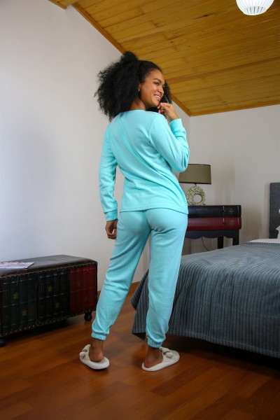 Moda Çizgi Kadın Kışlık Pijama 20268Y - Thumbnail