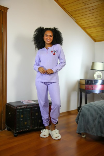 Moda Çizgi Kadın Kışlık Pijama 20270L - Thumbnail