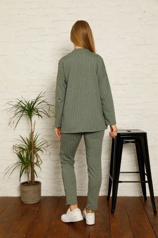 Moda Çizgi Kadın Pamuk Eşofman Takım 9033 - 3