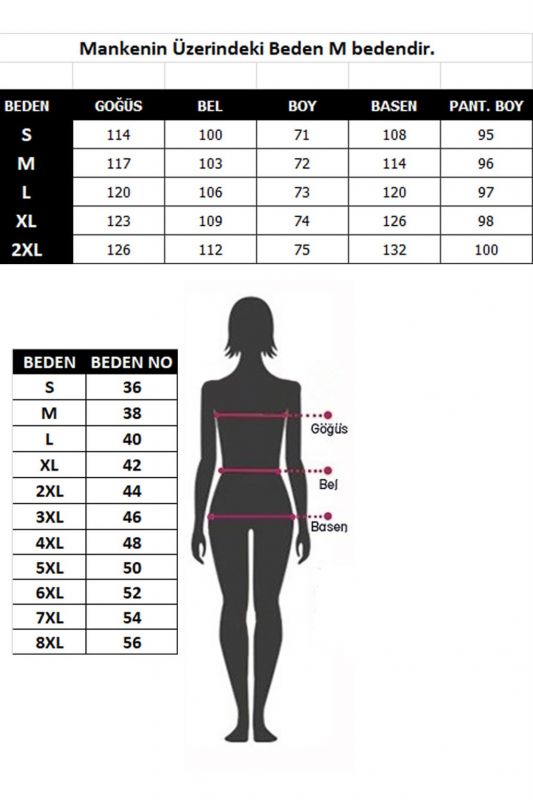 Moda Çizgi Kadın Pamuk Eşofman Takım 9033 - 4