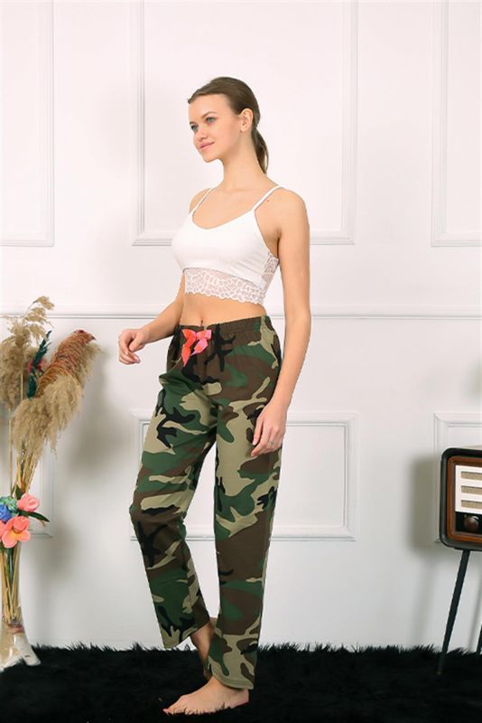 Moda Çizgi Kadın Pamuklu Alt Pijama 27456 - 3