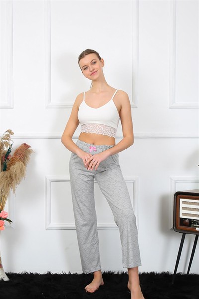 Moda Çizgi Kadın Pamuklu Alt Pijama 27457 - Thumbnail