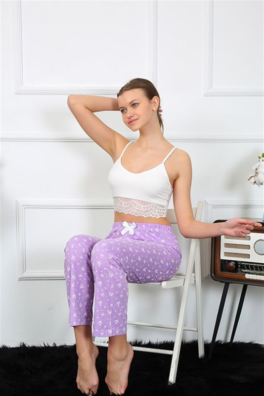 Moda Çizgi Kadın Pamuklu Alt Pijama 27459 - 2
