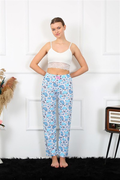 Moda Çizgi Kadın Pamuklu Alt Pijama 27469 - Thumbnail