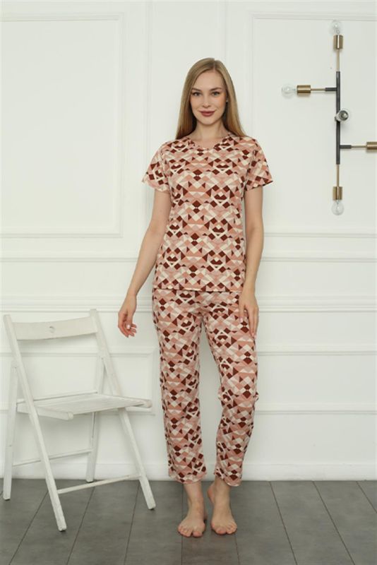 Moda Çizgi Kadın Penye Pijama Takım 4153 - 1