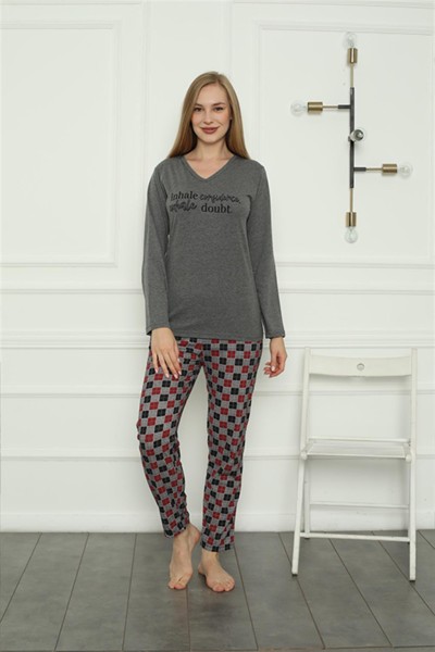 Moda Çizgi - Moda Çizgi Kadın Penye Pijama Takım 4159