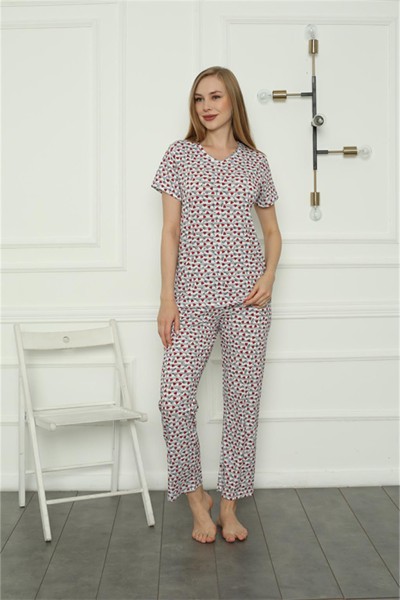 Moda Çizgi - Moda Çizgi Kadın Penye Pijama Takım 4166