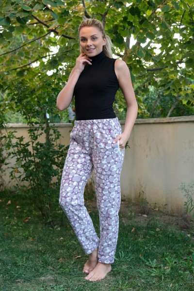 Moda Çizgi - Moda Çizgi Kadın Welsoft Polar Tek Alt Pijama 210055