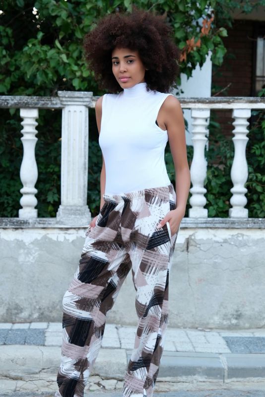 Moda Çizgi Kadın Welsoft Polar Tek Alt Pijama 210060 - 2