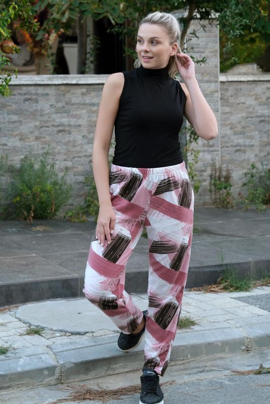 Moda Çizgi Kadın Welsoft Polar Tek Alt Pijama 210063 - 1