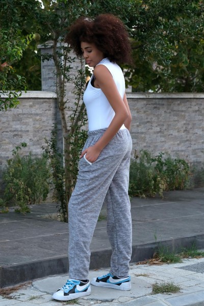 Moda Çizgi Kadın Welsoft Polar Tek Alt Pijama 210068 - Thumbnail