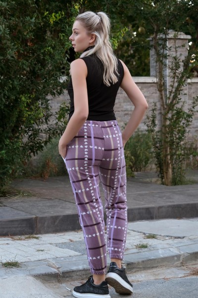 Moda Çizgi Kadın Welsoft Polar Tek Alt Pijama 210069 - Thumbnail