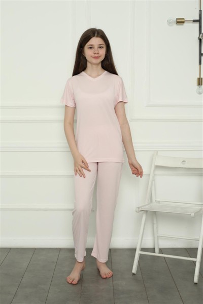 Moda Çizgi - Moda Çizgi Kız Çocuk Penye Pijama Takım 20400