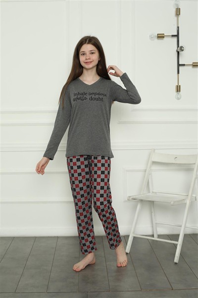 Moda Çizgi - Moda Çizgi Kız Çocuk Penye Pijama Takım 20402