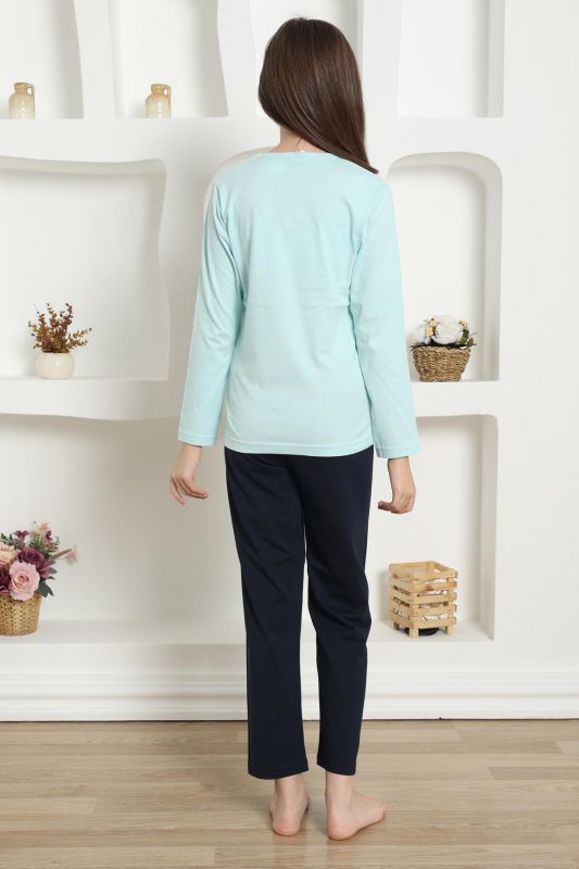 Moda Çizgi Kız Çocuk Penye Pijama Takım 20421 - 3