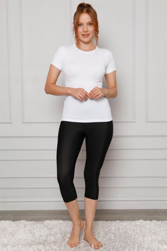 Moda Çizgi Microfiber Kapri Tayt 5864 - 1