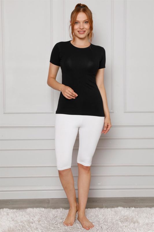 Moda Çizgi Combed Cotton Lycra Above Knee Tights 5872P - 1
