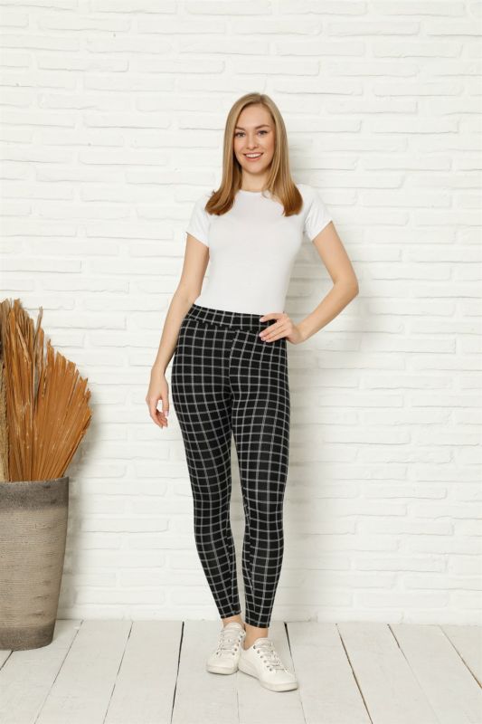 Moda Çizgi Penye Likralı Tayt 5878 - 3