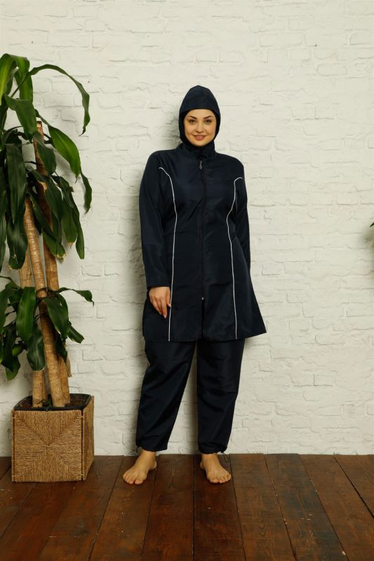 Moda Çizgi Tam Tesettür Büyük Beden Mayo 32015 - 2