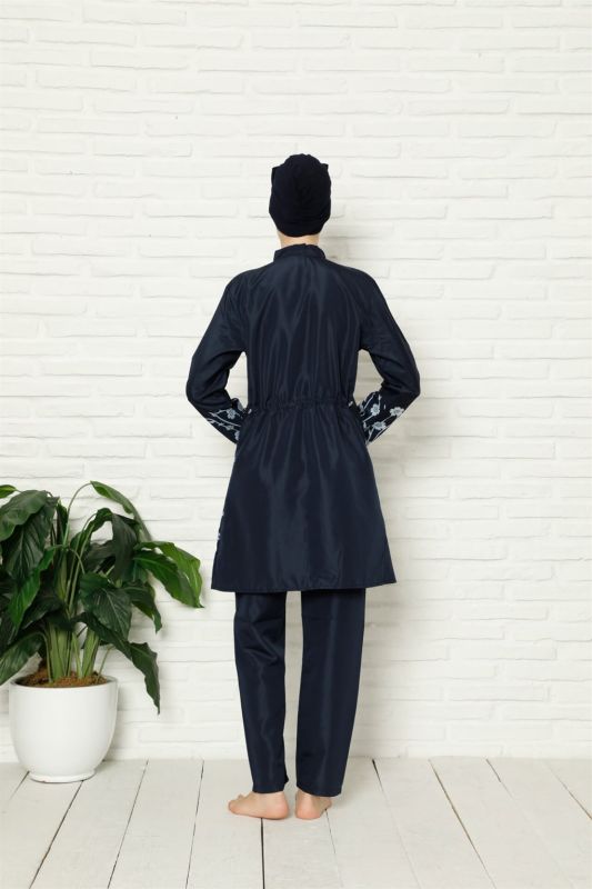 Moda Çizgi Tam Tesettür Çiçek Baskılı Mayo 31032 - 3