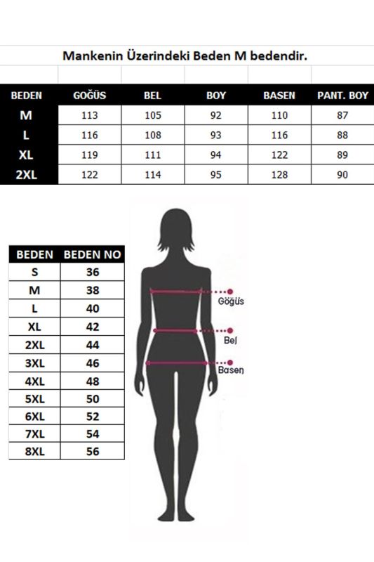 Moda Çizgi Tam Tesettür Pantolonlu Mayo 31034 - 4