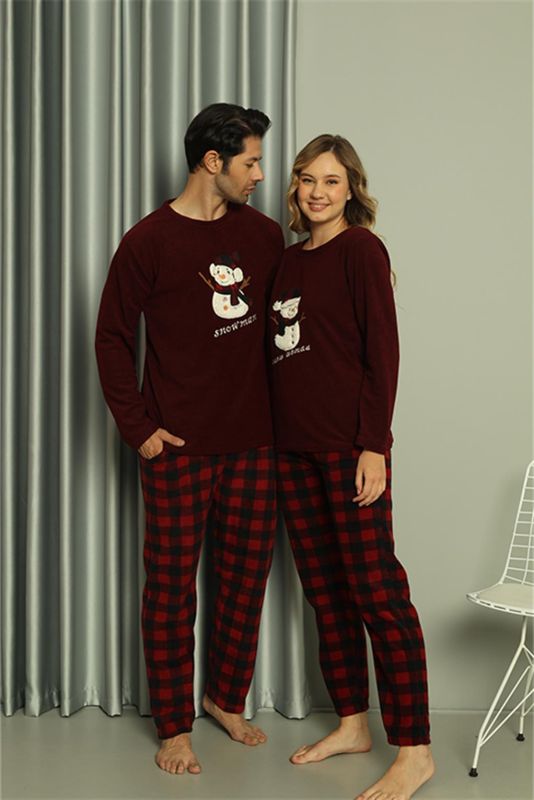 Moda Çizgi Welsoft Erkek Polar Sevgili Kombini Pijama Takımı 50121 Tek Takım Fiyatıdır - 1