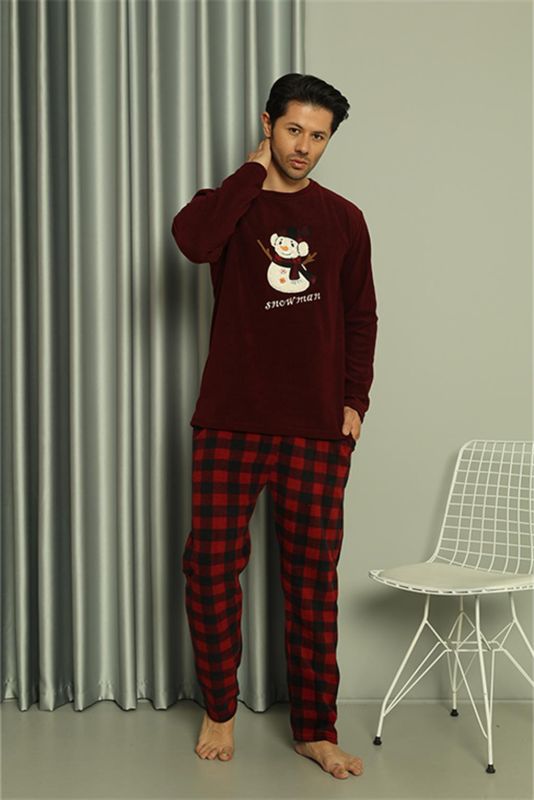 Moda Çizgi Welsoft Erkek Polar Sevgili Kombini Pijama Takımı 50121 Tek Takım Fiyatıdır - 2
