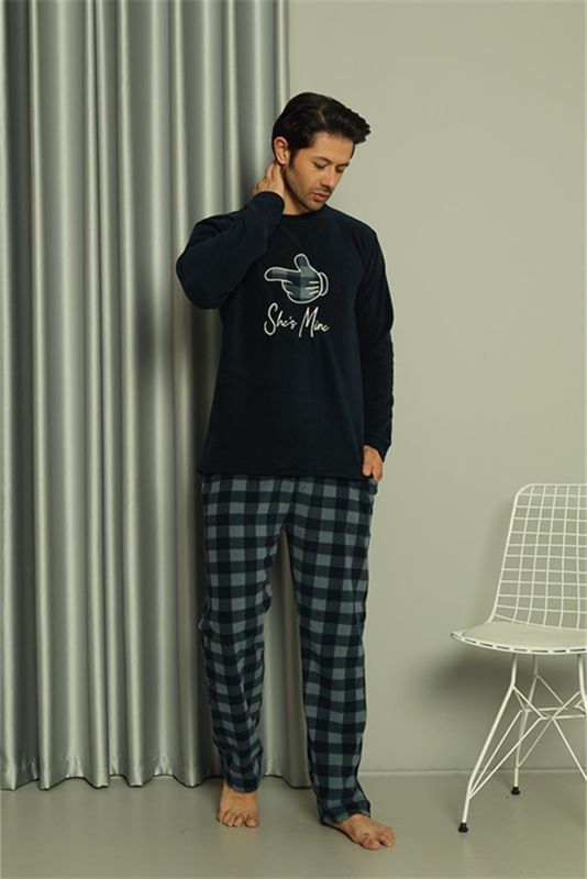 Moda Çizgi Welsoft Erkek Polar Sevgili Kombini Pijama Takımı 50123 Tek Takım Fiyatıdır - 3