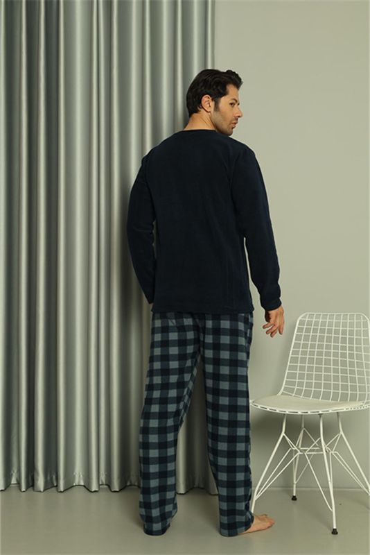 Moda Çizgi Welsoft Erkek Polar Sevgili Kombini Pijama Takımı 50123 Tek Takım Fiyatıdır - 5
