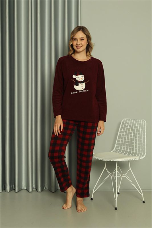 Moda Çizgi Welsoft Kadın Polar Sevgili Kombini Pijama Takımı 50120 Tek Takım Fiyatıdır - 2