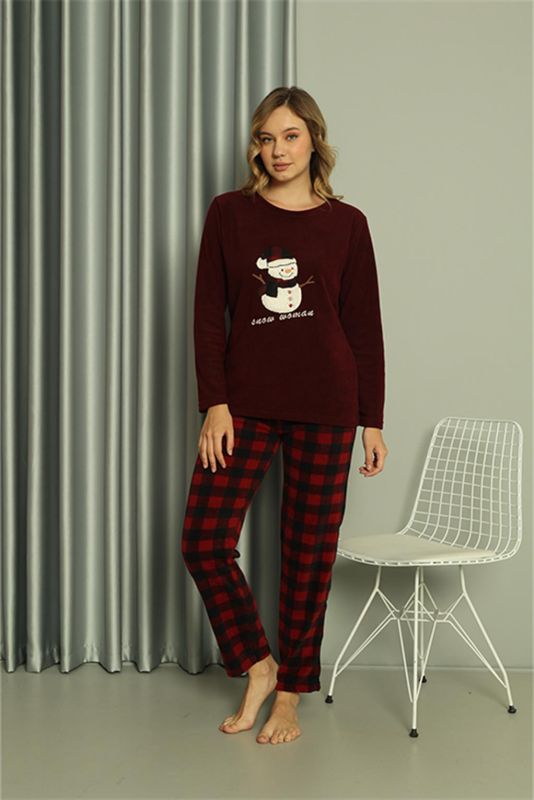 Moda Çizgi Welsoft Kadın Polar Sevgili Kombini Pijama Takımı 50120 Tek Takım Fiyatıdır - 3