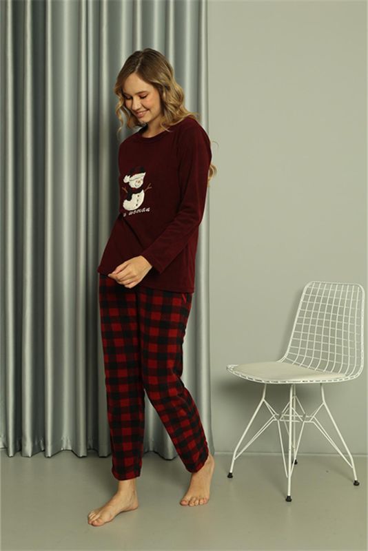 Moda Çizgi Welsoft Kadın Polar Sevgili Kombini Pijama Takımı 50120 Tek Takım Fiyatıdır - 5