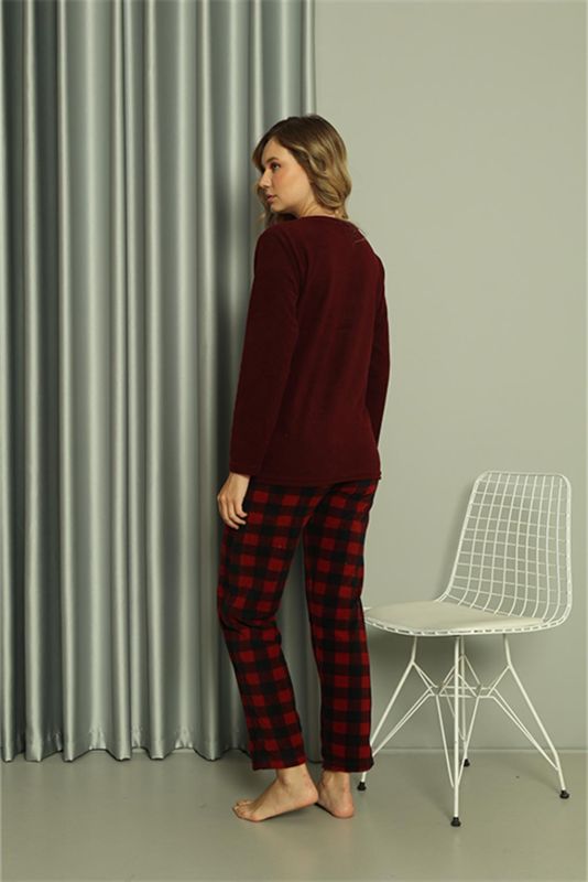 Moda Çizgi Welsoft Kadın Polar Sevgili Kombini Pijama Takımı 50120 Tek Takım Fiyatıdır - 6