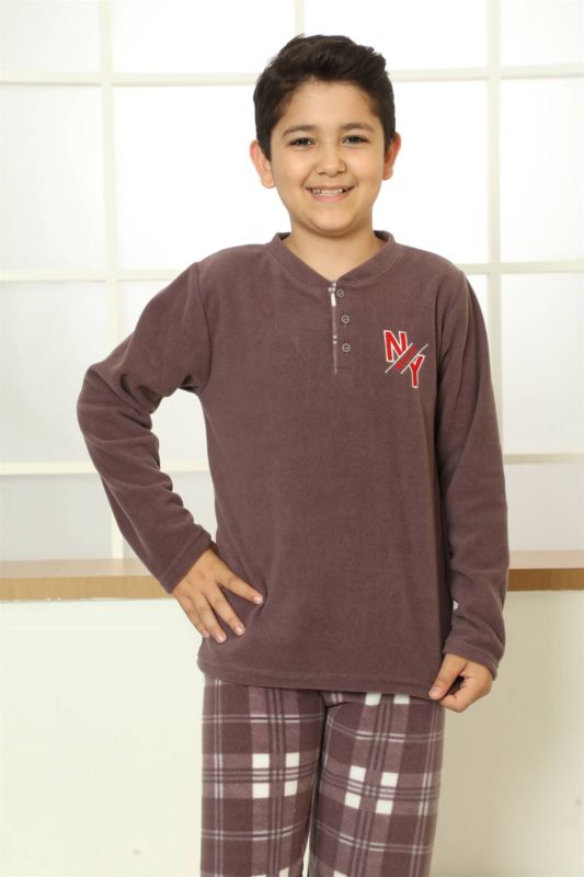 Moda Çizgi WelSoft Polar Çocuk Pijama Takımı 20249V - 2
