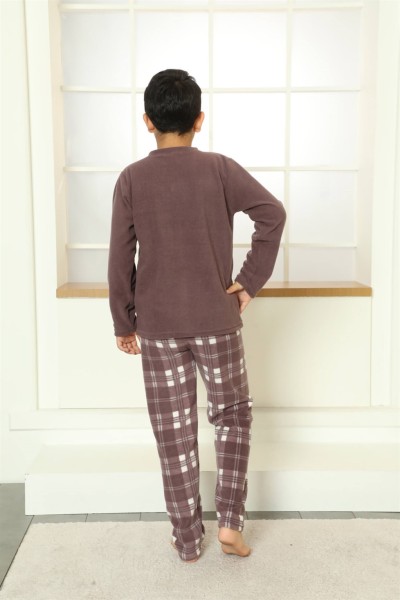 Moda Çizgi WelSoft Polar Çocuk Pijama Takımı 20249V - Thumbnail