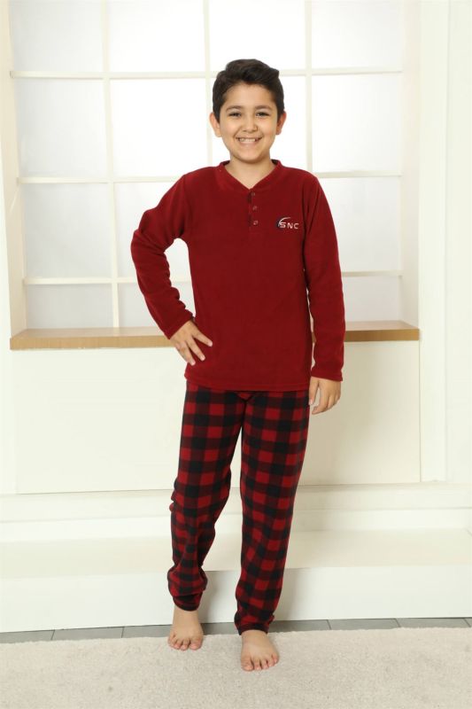 Moda Çizgi WelSoft Polar Çocuk Pijama Takımı 20250B - 1