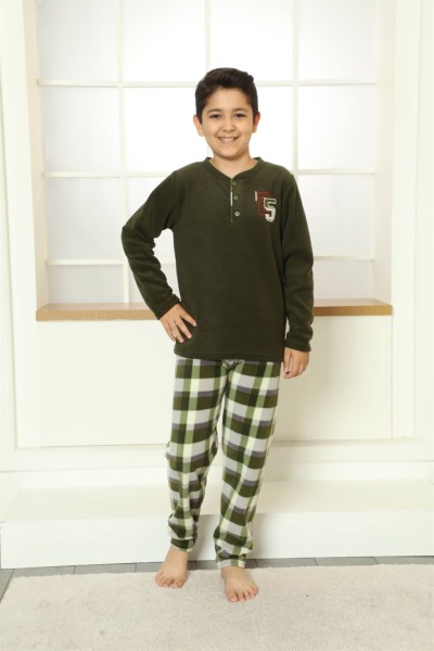 Moda Çizgi - Moda Çizgi WelSoft Polar Çocuk Pijama Takımı 20251H