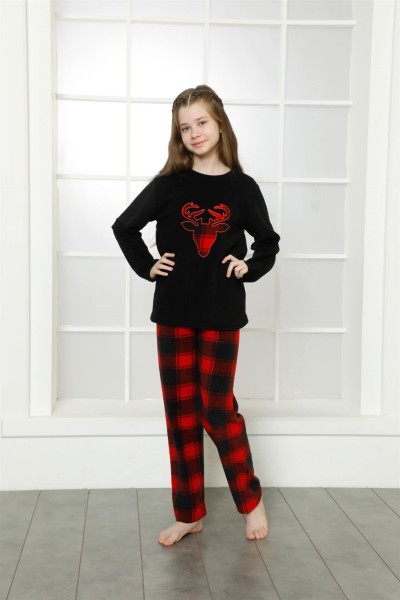 Moda Çizgi WelSoft Polar Çocuk Pijama Takımı 4632 - Thumbnail
