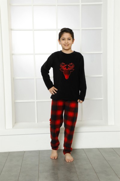 Moda Çizgi WelSoft Polar Çocuk Pijama Takımı 4634 - Thumbnail