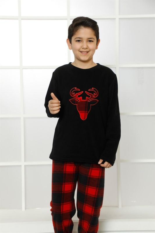 Moda Çizgi WelSoft Polar Çocuk Pijama Takımı 4634 - 2