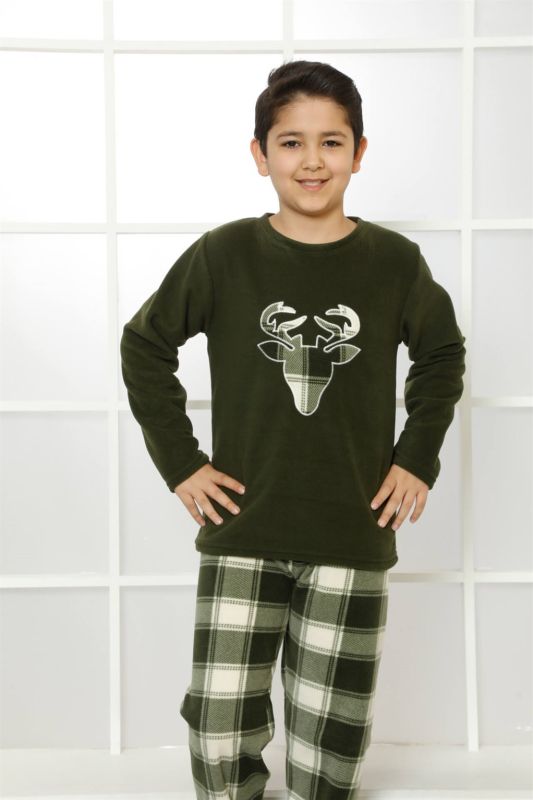Moda Çizgi WelSoft Polar Çocuk Pijama Takımı 4635 - 2