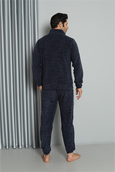 Moda Çizgi WelSoft Polar Fermuarlı Erkek Pijama Takımı 6839 - Thumbnail