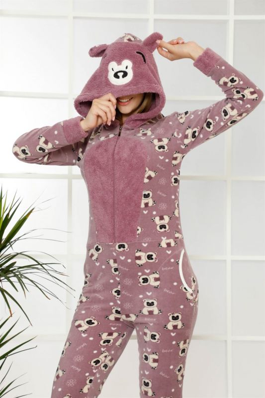 Moda Çizgi Polar Kadın Pijama Takımı - 2
