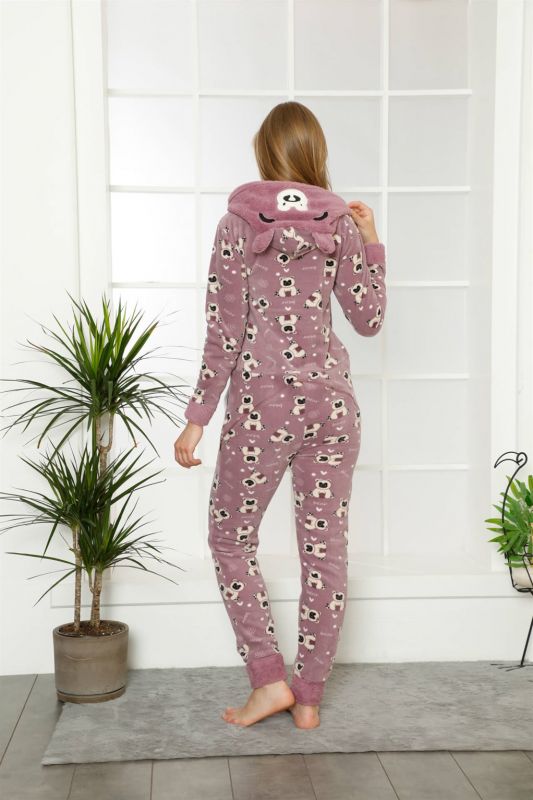 Moda Çizgi Polar Kadın Pijama Takımı - 5