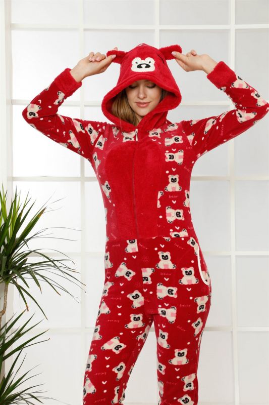 Moda Çizgi Polar Kadın Pijama Takımı - 2