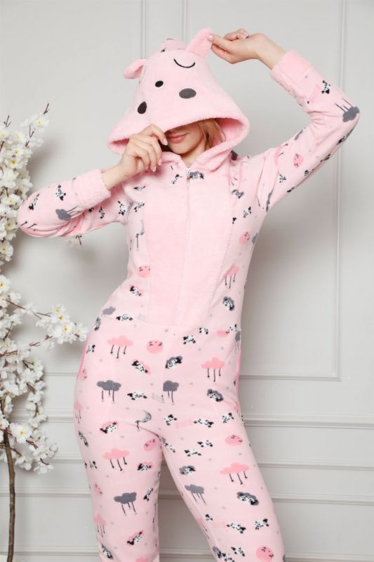Moda Çizgi Polar Kadın Pijama Takımı - 2